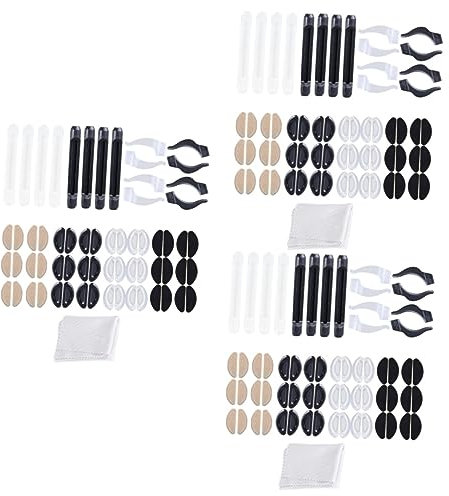 FRCOLOR 111 Stück 1 Brillenhalter Bügelenden Brillenpads Brillentempel rutschfeste Abdeckung Brillenohr Brillenpads für die Nase brillenband brillenclip Brillenhaken Ohrpolster aus Silikon