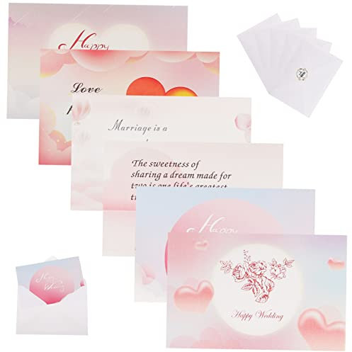 SEWACC Hochzeitseinladungskarten Mit Umschlägen Zartes Romantisches Design Für Die Feier Von Paaren