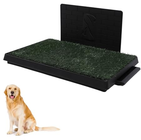 JOROBURO Dog Grass Potty Tray, Large Capacity Reusable Odor Resistant Puppy Training Artificial Grass Pee Pad, Dog Litter Boxes Artificial Dog Grass Bathroom Turf For Indoor Outdoor