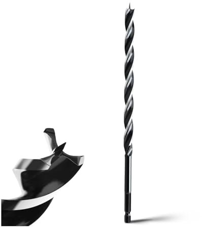 Foret à bois hélicoïdal 10 x 300 mm pour bois tendre, bois dur, avec pointe de centrage et tige E 9.5