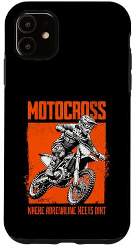 Motocross donde la adrenalina se encuentra con la suciedad - Para los amantes de las motos de cross Carcasa para iPhone 11