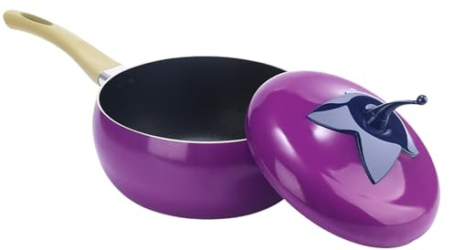 Pot de sauce avec couvercle, casserole de cuisine en forme de fruits, plateau profond antiadhésif, cuisson à induction utilisations multiples pour restaurant maison