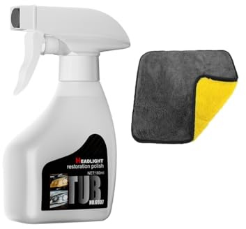 Kit de Restauration de phares Automobiles, nettoyant pour phares, kit de Nettoyage pour phares, Restaurateur de lentilles de phares (1 Set)