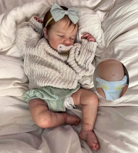 Zero Pam Muñecas Bebé Reborn Niña-50CM Bebe Reborn Vinyl Bébé Reborñ Cuerpo Completo Vinyl, Bebe Que Parece Real, Muñecase Reborñ Realista con Accesorios