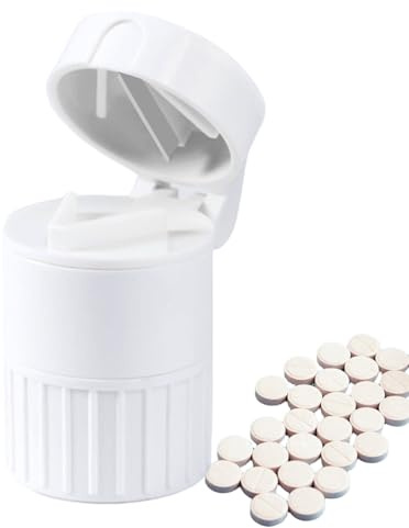 Broyeur de comprimés portable – Broyeur de pilules | Multifonctionnel – Rangement compact pour médicaments – Pulvérisateur facile pour les petites tablettes, gobelet à boire, gestion quotidienne de la
