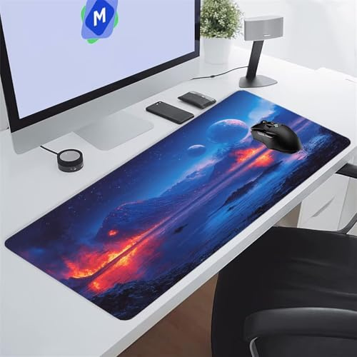 Tappetino Mouse XXL Gaming 1200x600x3 mm Montagne Scure Tappetino per Mouse Grande Cuscinetto per Tastiera Grande da Scrivania Gaming Mousepad Lavabile per Ufficio e casa