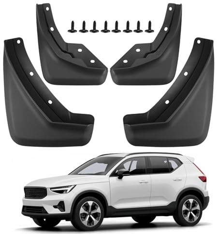 4 Pcs Car Mud Flaps for Volvo XC40 2018-2025(Petrol), Splashproof Front Rear Car Fenders, Auto Mud Flaps Splash Guards, No Drilling Decorative Mudguard Wheel Baffle Protection Easy Installation