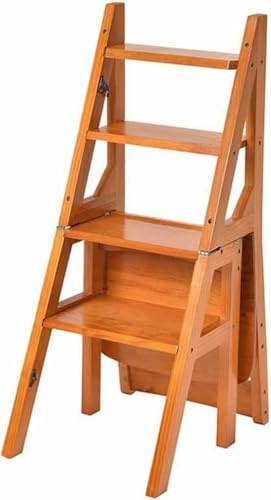 Foldable Solid Wood Chair - Space-Saving Design for Indoor and Outdoor Use in Garden, Staircase, Library, and Patio