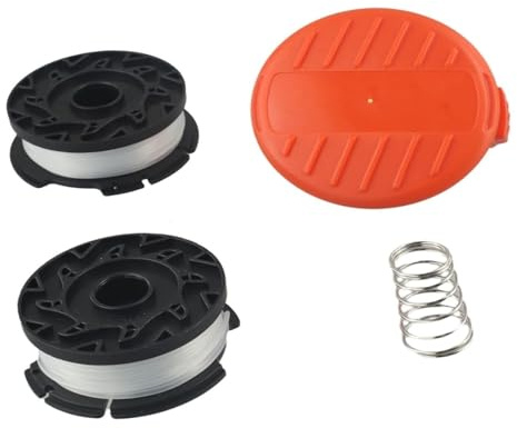 For Black & Decker automatisk matningsspole for trimmertråd med skyddslock, kompatibel med ST1823 ST4525-modellerna