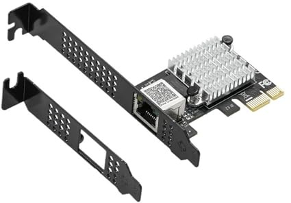 For PC Tarjeta de Red de 2,5 GB Adaptador PCI Express X1 Gigabit Ethernet 1 Puerto Interfaz RJ45 Tarjeta LAN PCIE de 2500Mbps