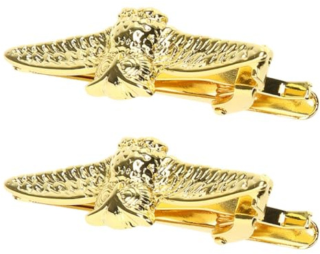 ULDIGI 2 St Guld Slipsklämmor för Män Slipsnålar för Kostym Eleganta Accessoarer för Bröllop Formella Tillfällen och Affärsmöten Stilfulla och Självsäkra Detaljer