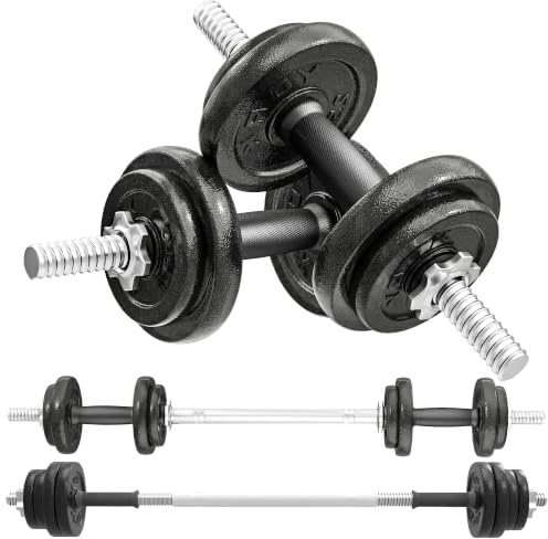 SPORTNOW Hantelset 2-in-1 Kurzhantel Set Kurzhanteln Verstellbar Bis 20 KG