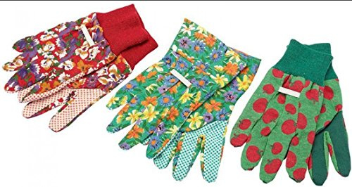 Draper Pack mit drei Paar kleinen/mittelgroßen Gartenhandschuhen, mehrfarbig, 22.6 x 11.8 x 2.6 cm, 18253