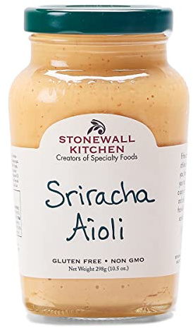 Stonewall Kitchen Sriracha Aioli, 298g Jar, Delicious Spicy Aioli with Sun-Ripened Chillies for Burgers, Meat, and Sandwiches