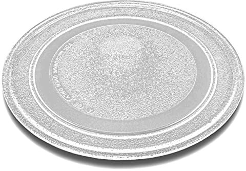 vhbw Mikrowellen-Teller kompatibel mit LG MG602Y, MG602YS, MH196VJ, MG4978TW Mikrowelle - Drehteller, 24,5 cm, Glas Silber