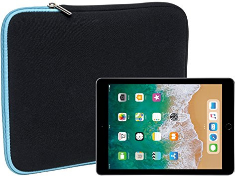 Slabo Tablet Tasche Schutzhülle für iPad 9.7 (2017)/iPad 9.7 (2018) Hülle Etui Case Phablet aus Neopren – TÜRKIS/SCHWARZ