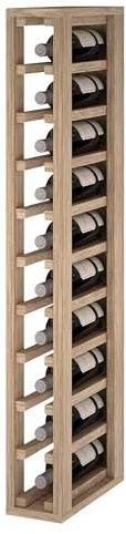 Expovinalia Weinregal Holz Kiefernholz 10 Flaschen - Helle Eiche | Weinregalmöbel, Weinregal schmal, Flaschenregal, Weinständer, Wine Rack 105x13x32 cm. Farbe Helle Eiche