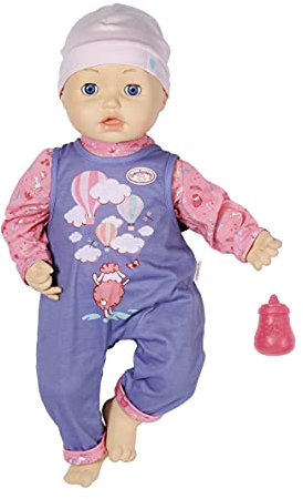 Baby Annabell, Puppe, Große Annabell 54cm, weiche Puppe in echter Babygröße mit Strampler, Mütze, Flasche und Schuhen, 703403 Zapf Creation