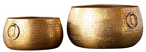Riess Ambiente 2er Set Schale Orient Gold Hammerschlag Design Deko Schale Dekoschalen Wohnaccessoire
