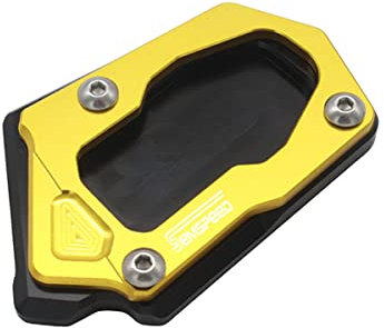 LongGreat CNC Aluminium Motorrad Seitenständer Unterstützung Fuß-Verbreiterung Ständer Platte für Aprilia RS660 Tuono 660 2020 2021 (Gold)
