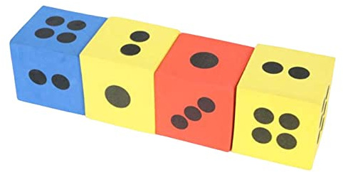 Milageto 4 Dadi in gommapiuma, Dadi a 6 Facce, Dadi a Punti Divertenti, risorse per l'apprendimento, abilità Matematiche precoci, Dadi in Schiuma Eva, Set di