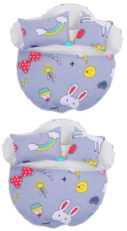 Vaguelly 2sätze Puppenschlafsack Für Kleine Puppen Bequemes Und Stylisches Zubehör Für Puppenbetten Für Puppenhäuser Inklusive Kissen Süßes Design Für Mehr Attraktivität