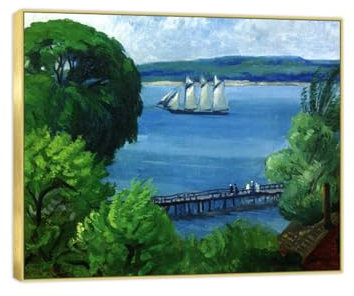 OZPWBVY Berühmte Bild Wanddekoration Gemälde-Leinwandbilder Wohnzimmer-Passieren Schoner-Goldrahmen Poster und Drucke 40x50cm16x20in