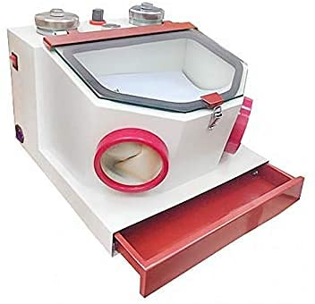 ZHJOPP Laboratory Sandblasting Machine, Double Pen Fine Sandblasting Machine, Large Field Of View Window Sandblasting Machine, Drawer Type Professional Equipment