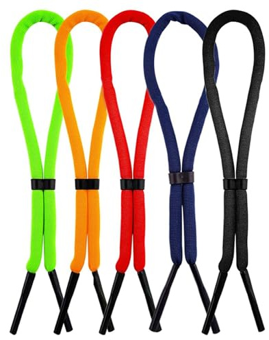ZhouWei 5 Pezzi Cinturino per Occhiali Galleggianti, Regolabili Cordino per Occhiali Anti-smarrimento Cinturino Galleggiante Cinturini Antiscivolo, per Sport Acquatici Canottaggio (5 Colori)