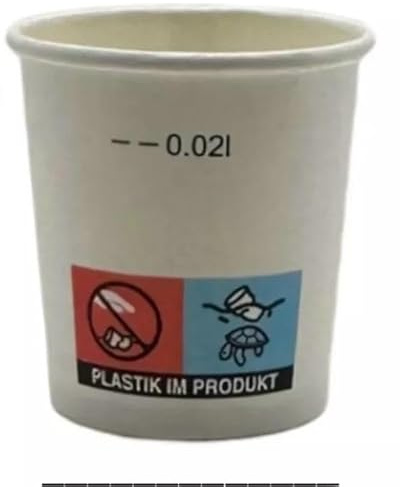 Ol Gastro Bedarf 150 Stk. Einweg Becher Trinkbecher Pappbecher 2cl (20ml)