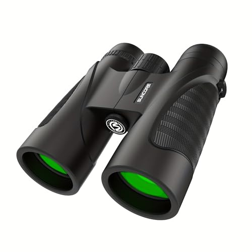 Binocolo ad alta potenza 12 x 42 per adulti,binocolo professionale potente,Prisma BaK-4 e Lente FMC, Impermeabile, Messa a Fuoco Veloce, per Birdwatching, Escursionismo, Caccia (Shs)