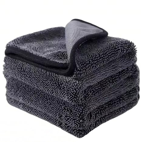 DAHI 3 Stück Mikrofasertücher 40x40cm 600GSM - Hochsaugfähige Trockentücher für Auto, Dusche, Küche & Camping - Langlebiges Auto Zubehör Wundertuch