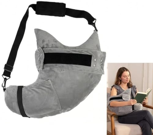 HoldOneLight Rotatorenmanschetten-Kissen für die Zeit nach Einer Schulteroperation – Weiches Armstützkissen mit Taschen – Hilfsmittel zur Unterstützung der Schulterheilung