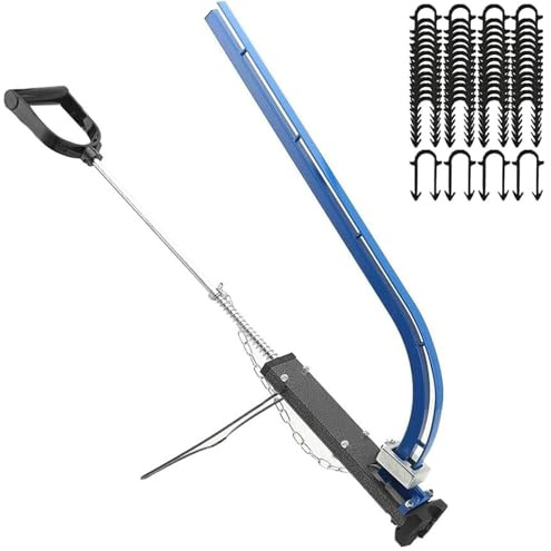 Underfloor Heating Pipe Clip Tacker Gun with 300 Staples, Compatible with 20mm Clips, for Floor Warming Systems Installation