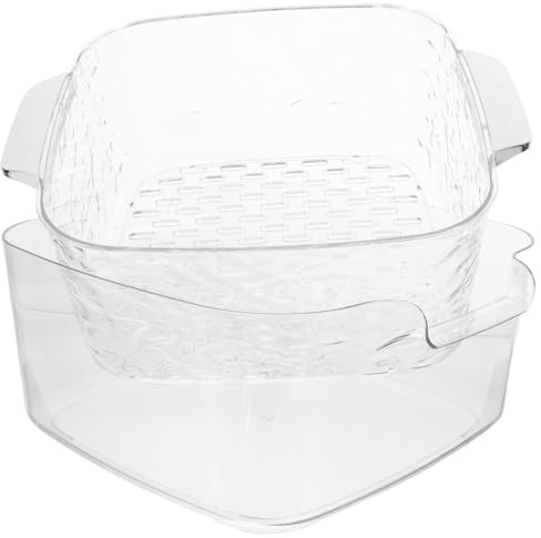 VICASKY Cestino Scolapasta Doppio Strato in Pet con Grande Capacità per Lavaggio Efficiente di Frutta e Verdura in Cucina