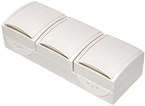 Busch-Jaeger 2300/3 EW-54 SCHUKO® Steckdose 3-fach (Thermoplast) Alpinweiß ocean® (IP 44) 2CKA002084A0712