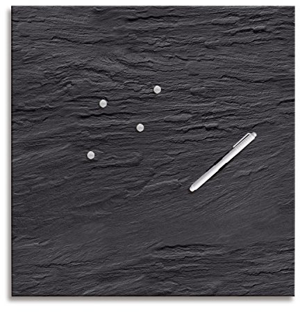 Eurographics MBDT6293 Memo Board, Magnet und Schreibtafel aus Glas, schwarz Slate 50 x 50 cm