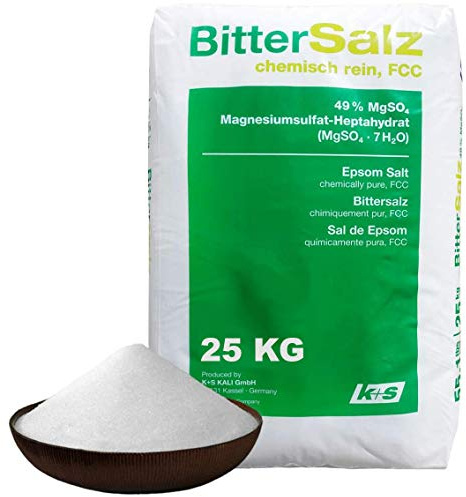 Elixir Gardens Organic FCC Food Epsom Salts | Spa Bathing Magnesium Sulphate | 25kg | Mined in Germany