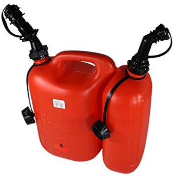 Hünersdorff - Bidón doble con depósito rápido, 5 L + 3 L, color rojo