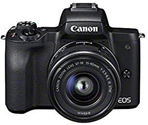 Canon EOS M50 Compact System Camera and EF-M 15-45 mm f/3.5-6.3 IS STM Lens - Black