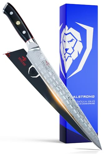 Dalstrong Ultimate Slicer Sujihiki Knife - 10.5 inch - Shogun Series ELITE - The Tokugawa - Damascus Slicing Knife - AUS-10V Japanese Super Steel Kitchen Slicer Saya - Kitchen Knife - Sheath Included