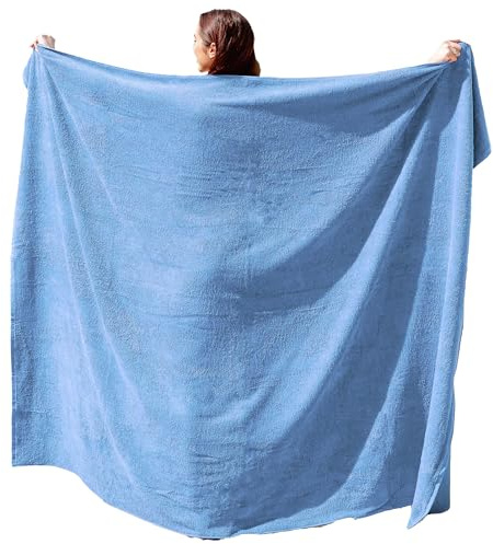Kapart Saunahandtuch XXL - flauschig, weich & saugfähig, 100x220cm - 155x220cm 100% Baumwolle, Saunatuch Damen, Herren I Sauna Handtuch in Übergröße (155x220, 380 Stahlblau)