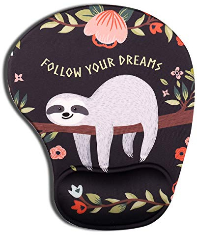 AOKSUNOVA Ergonomisches Mauspad Mousepad mit Handauflage Gel | Ergonomisches Mauspad mit Handauflage und Gelkissen, Komfortable Handgelenkstütze, Rutschfeste Basis für Büro und Gaming