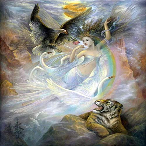 YINGXIN88 Diamant Malere Kits,Stück DIY 5D Diamond Painting Bilder Arts Strass Stickerei Kreuzstich Kits Diamond Dekoration für Haus, Wand und Eingang Mädchen und Tier-50x60cm