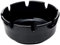 Piazza 6 cendriers d'extérieur design rond en plastique 10 cm – Cendriers de table pour cigarettes et cigares, convient pour maison, jardin, bar, restaurant, hôtel – Couleur noire [6 pièces]