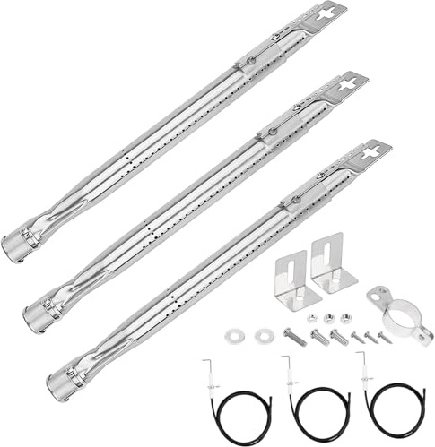 GFTIME Lot de 3 brûleurs universels 35,5 à 48,3 cm pour Charbroil, Napoléon, Landmann, Enders, Barbecook, Tepro, Taino, Proficook
