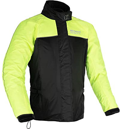 Oxford Products Rainseal Over Jacket Motorrad Nasswetterausrüstung, Schwarz/Fluo, XL, Schwarz/Fluo, XL