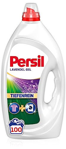 Persil Color Kraft-Gel Lavendel (100 Waschladungen), Flüssigwaschmittel mit Tiefenrein Technologie, Colorwaschmittel für reine Wäsche und hygienische Frische für die Maschine, wirksam ab 20 °C