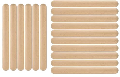 CHEUKYIU 16 stycken 20 cm stycken klangträ instrument rytmstavar set klangstavar av trä för skolor, band, proffs eller nybörjare av alla stilar, opålade