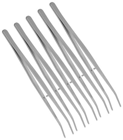Pinzette Curve, Pinzette Artigianali 15,5 Cm Strumenti di Riparazione Manuale 5 Pezzi Pinzette Curve Pinzette di Posizionamento in Acciaio Inossidabile Accessori per Macchine da